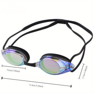 Adult Swimming Goggles, HD Electroplated, Anti-Fog Treatment, PC Material, Waterproof, Comfort Fit, for Ages 14+