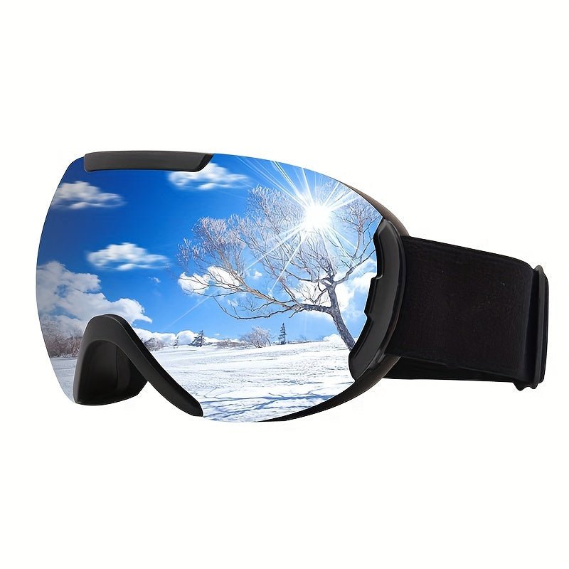 Ski Goggles With Double-layer Anti-fog And Wide Field Of View, Suitable For Skiing, Mountaineering, And Snow Sports