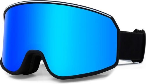 Ski Goggles Over Glasses with Dual lens | Anti-fog Anti-UV Snow Goggles for Men Women Youth Skiing Snowmobile