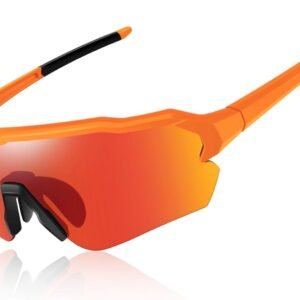 Polarized Cycling Glasses, UV400 TR90 Sports Sunglasses for Men Women