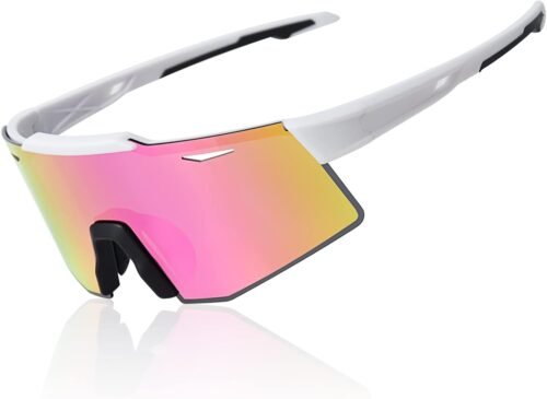 Cycling Glasses, UV 400 Sports Sunglasses Biking Goggles Running Hiking Golf Fishing Driving