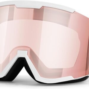 ATV Goggles for Men Women & Youth, Anti-Fog 100% UV Protection Dirt Bike Goggles, Wide Vision OTG Clear Ski Goggles