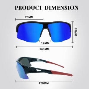 Cycling Glasses for Men Women, UV 380 Polarized Sports Cycling Sunglasses for Biking, Running, Hiking, Softball