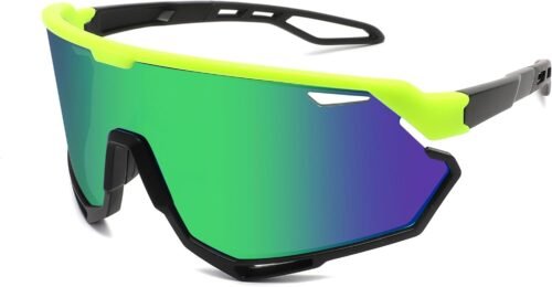 Sport Sunglasses for Men Women, Cycling Sunglasses MTB Frame for Outdoor Sports Softball Running Biking