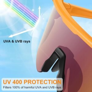 Polarized Cycling Glasses, UV400 TR90 Sports Sunglasses for Men Women