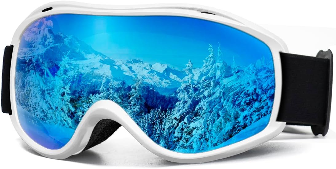 OTG Ski Goggles Men Women, Over Glasses Anti Fog Snowboard Goggles, UV Protection Snow Goggles for Adult & Youth