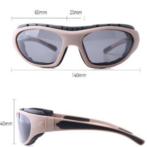 Motorcycle Riding Glasses for Men, Padding Goggles UV Protection Dustproof Windproof Motorcycle Wrap Sunglasses for Outdoor Actives