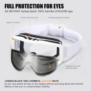 Ski Goggles,OTG Snow Snowboard Goggles for Men Women Snowmobile Skiing Skating SS6001