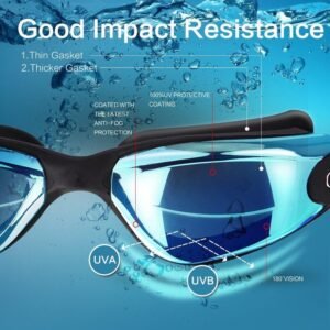 Adult Swim Goggles, Anti Fog Swimming Goggles Women Men No Leaking Triathlon Water Goggles