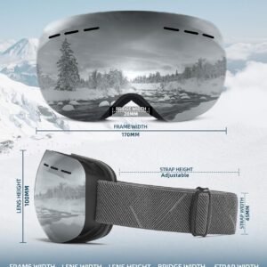 Anti Fog Ski Goggles for Men Women Snow Goggles with UV Protection Snowboard Goggles