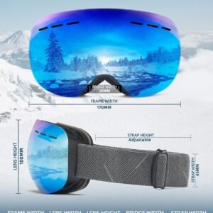 Anti Fog Ski Goggles for Men Women Snow Goggles with UV Protection Snowboard Goggles