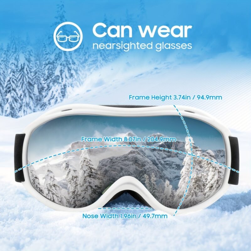 Ski Goggles – Uv Protection, Windproof & Dustproof For Snowboarding And Winter Sports